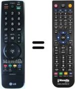 Replacement remote control LG 32LV3400-ZA