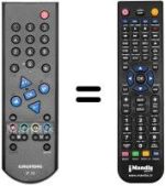Replacement remote control Grundig DAVIO70ST70-870VNM