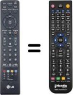 Replacement remote control LG 42PG200R