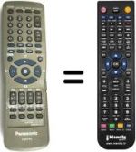 Replacement remote control Panasonic N2QAKB000031
