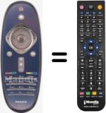 Replacement remote control Philips 42PFL7655M / 08
