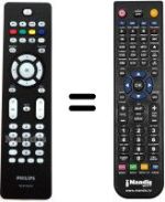 Replacement remote control Philips 42PFL7572D / 10