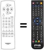 Replacement remote control Daewoo TDJ28G6F