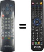 Replacement remote control Daewoo R-22