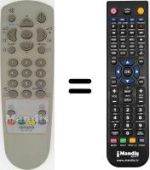 Replacement remote control Aiwa TV-C1400