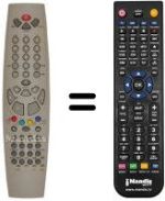 Replacement remote control Techwood TKD5504MS-TV-DVD-COMBI
