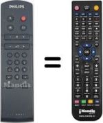 Replacement remote control Philips 52ZZ3533-38M