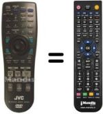 Replacement remote control JVC XV505