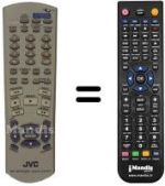 Replacement remote control JVC XV-FA92
