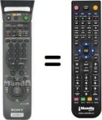 Replacement remote control Sony SLV-SE45CP