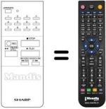 Replacement remote control Sharp RRMCG0128GESA