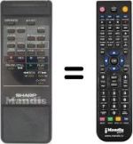 Replacement remote control Sharp RRMCG0412GESA