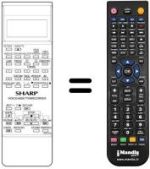 Replacement remote control Sharp RRMCG0672UMSA