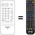 Replacement remote control Sharp CV5130S