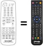 Replacement remote control Sharp 81DW15SN