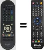 Replacement remote control Sharp LC-32FH510E