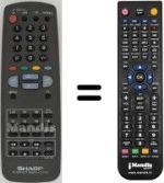 Replacement remote control Sharp 70DS15SN