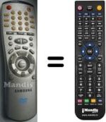 Replacement remote control Samsung SV-DVD1E