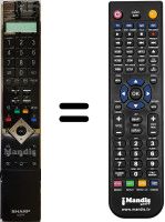 Replacement remote control Sharp LC-42X20S