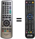 Replacement remote control Sharp LC-37SD1E