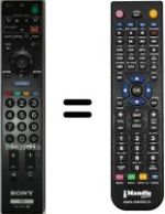 Replacement remote control Sony KDL-52W4000E