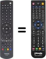 Replacement remote control Toshiba CT-8023