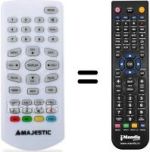 Replacement remote control MAJESTIC TVD-934 TFT