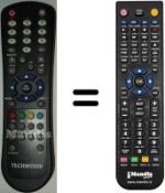 Replacement remote control Techwood TH1909BT