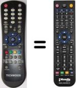 Replacement remote control Techwood RC1055