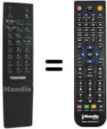 Replacement remote control Toshiba 175R9B