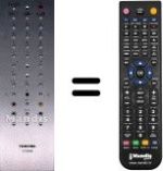 Replacement remote control Toshiba 20VL43P