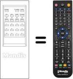 Replacement remote control Toshiba XR9227