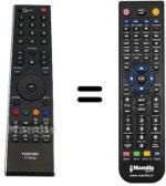 Replacement remote control Toshiba 32C3005PG
