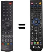 Replacement remote control Toshiba 32RV675D