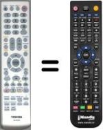 Replacement remote control Toshiba 19DV556DB