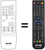 Replacement remote control Sanyo VHR258