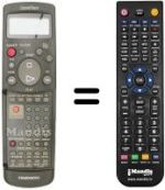 Replacement remote control Daewoo DVR-G892 HIFI
