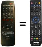Replacement remote control Toshiba V204G