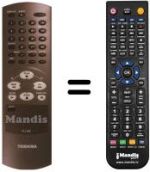 Replacement remote control Toshiba V220W