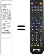 Replacement remote control Funai VCR5400