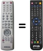 Replacement remote control Samsung DVD-HR710
