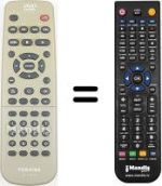 Replacement remote control Toshiba SD-330E