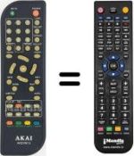 Replacement remote control Akai AKDVB13