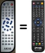 Replacement remote control Akai AKDV612T