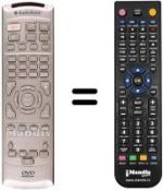 Replacement remote control Audiosonic DVD2009