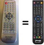 Replacement remote control Denver DVD188 Divx