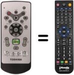 Replacement remote control Toshiba MEDIACENTERSLIM