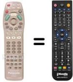 Replacement remote control Panasonic DMRE-20