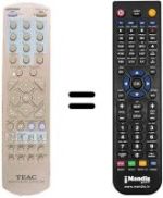 Replacement remote control TEAK DV3500