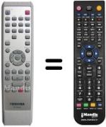 Replacement remote control Toshiba D-R265SF